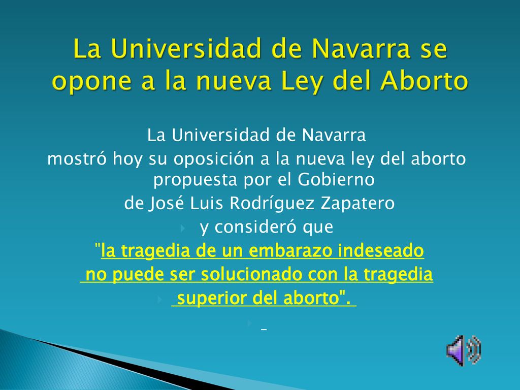 La Universidad de Navarra se opone a la nueva Ley del Aborto