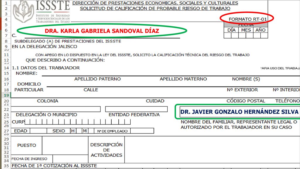 DRA. KARLA GABRIELA SANDOVAL DÍAZ DR. JAVIER GONZALO HERNÁNDEZ SILVA