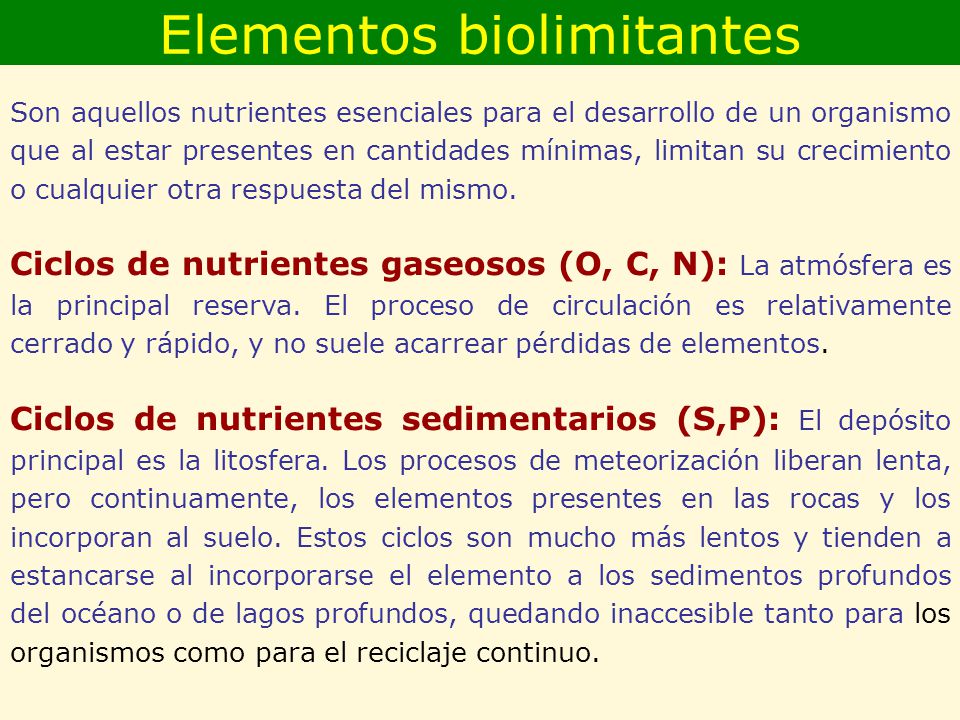 Elementos biolimitantes