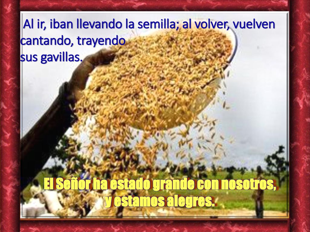 El Señor ha estado grande con nosotros, y estamos alegres.
