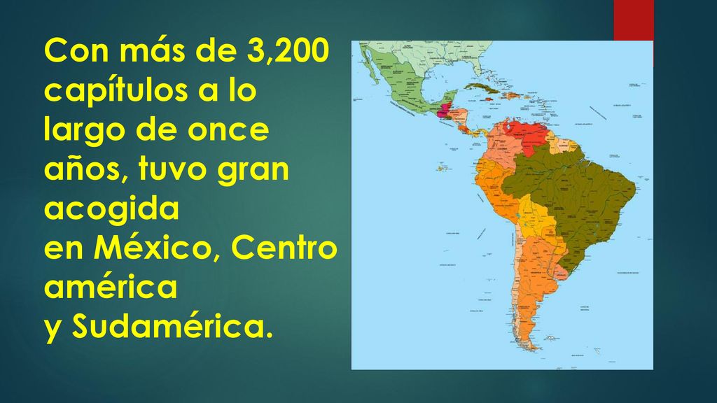 Con más de 3,200 capítulos a lo largo de once años, tuvo gran acogida en México, Centroamérica y Sudamérica.