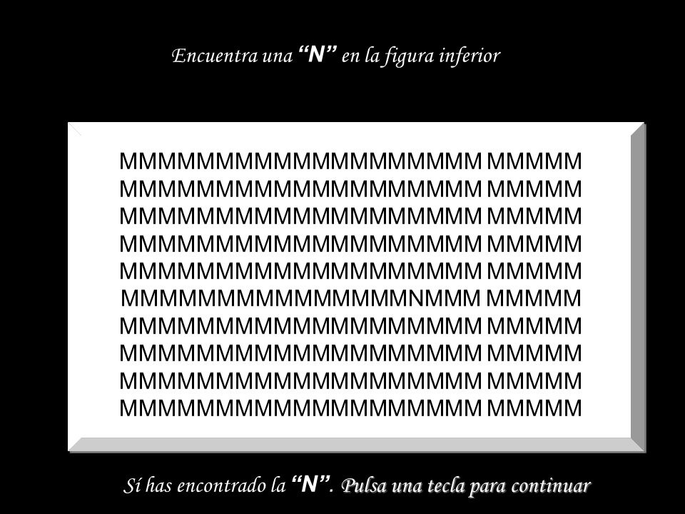 Encuentra una N en la figura inferior
