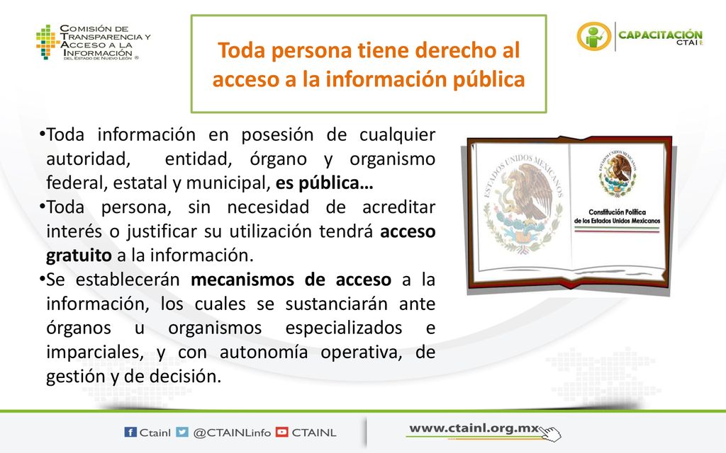 Toda persona tiene derecho al acceso a la información pública