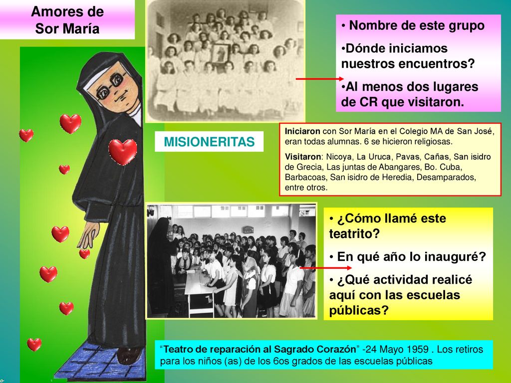 Amores de Sor María Nombre de este grupo