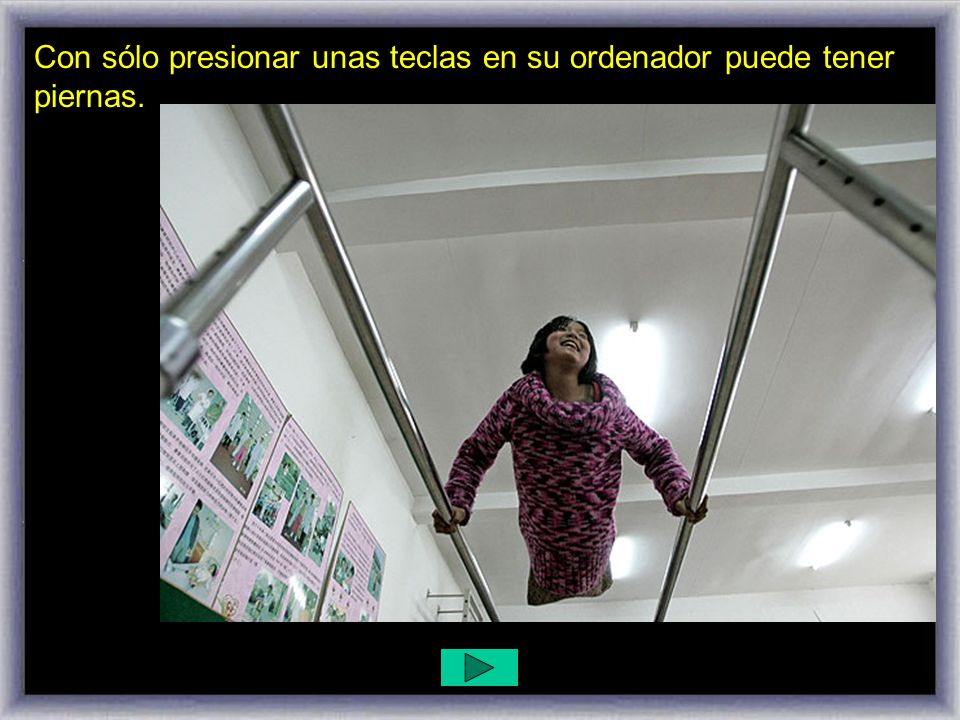Con sólo presionar unas teclas en su ordenador puede tener piernas.