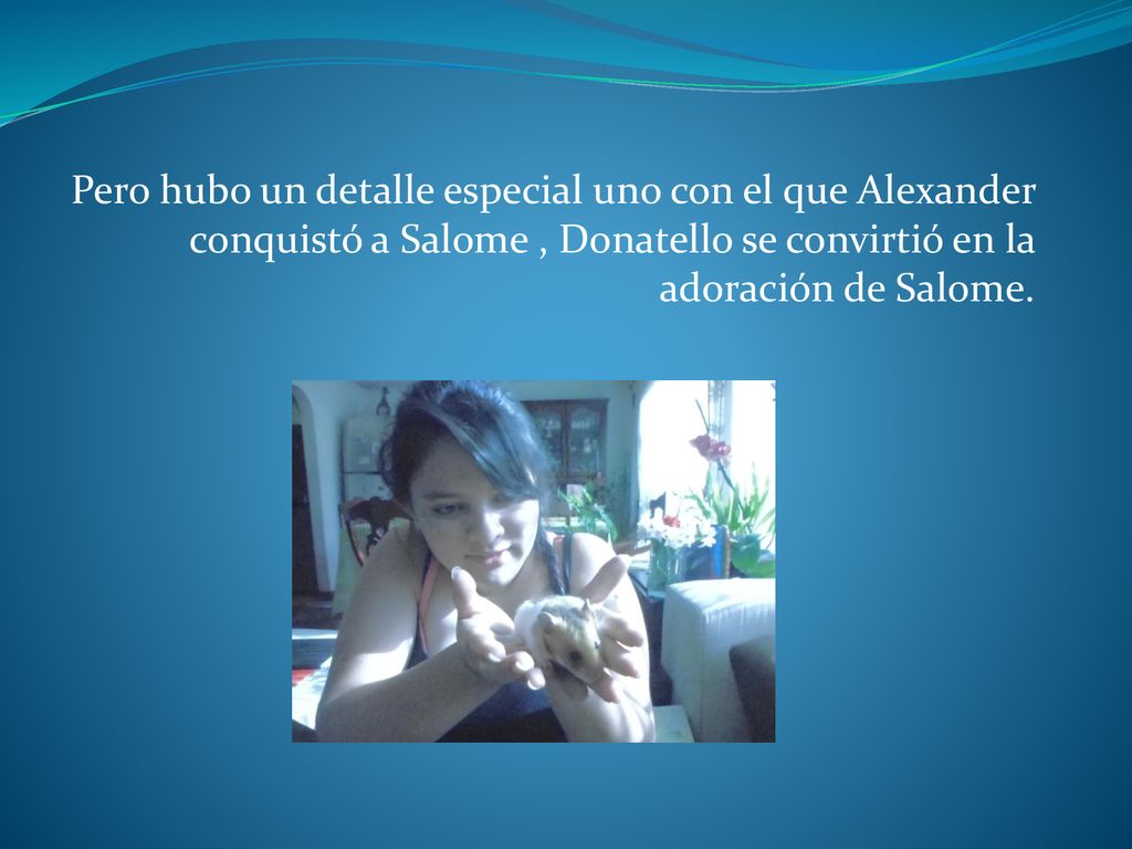 Pero hubo un detalle especial uno con el que Alexander conquistó a Salome , Donatello se convirtió en la adoración de Salome.