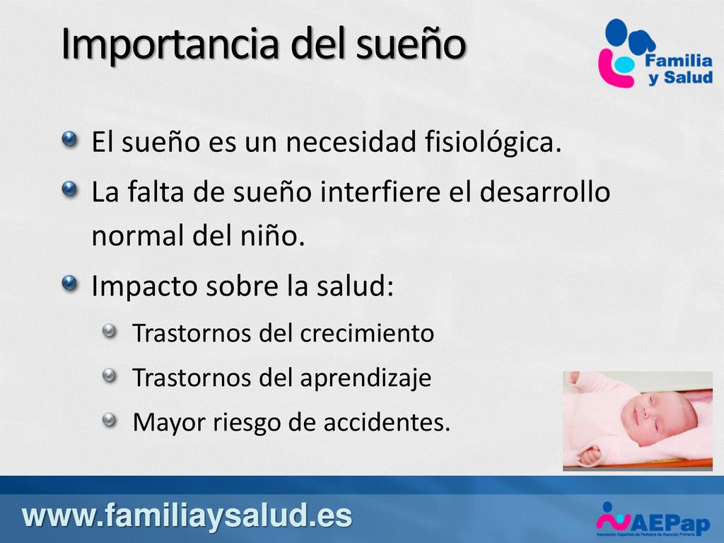 Importancia del sueño El sueño es un necesidad fisiológica.