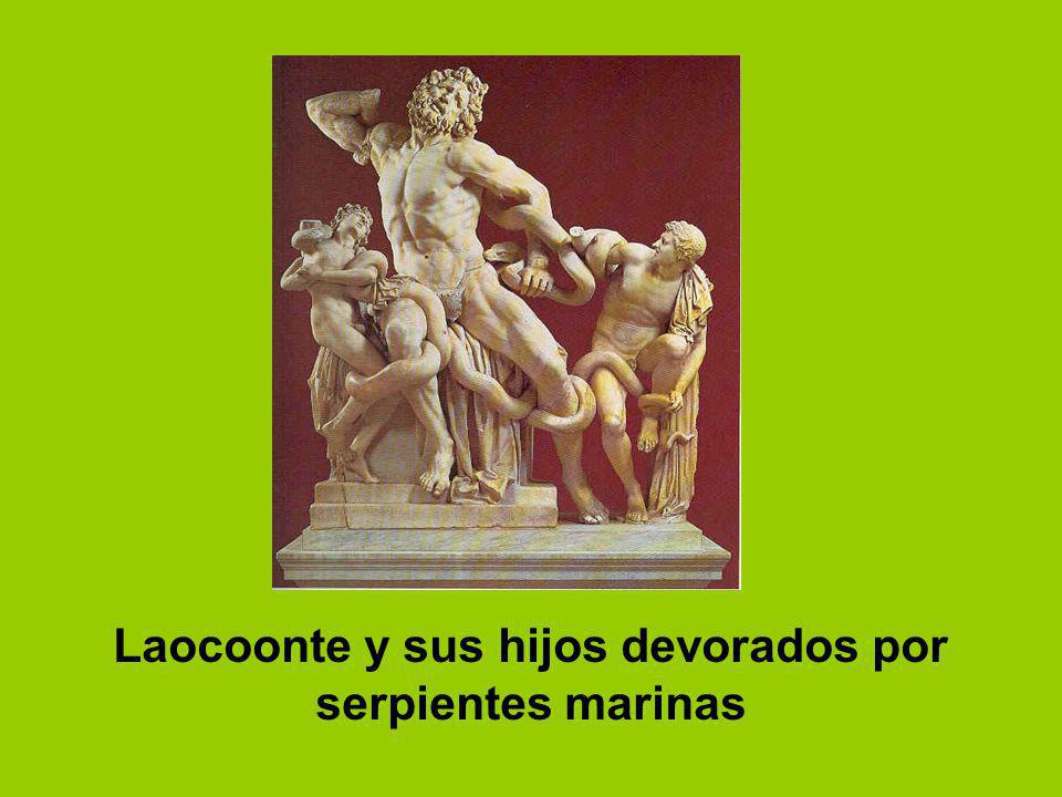 Laocoonte y sus hijos devorados por serpientes marinas