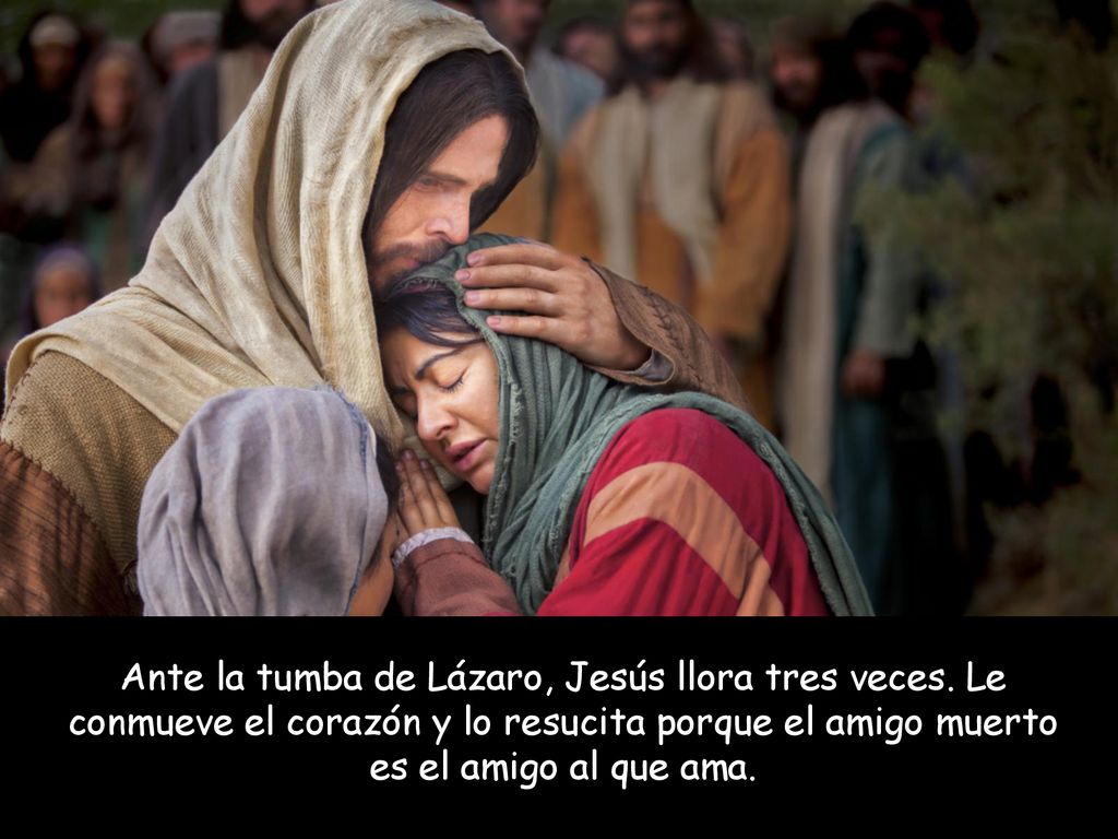 Ante la tumba de Lázaro, Jesús llora tres veces