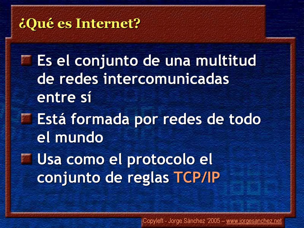 Es el conjunto de una multitud de redes intercomunicadas entre sí