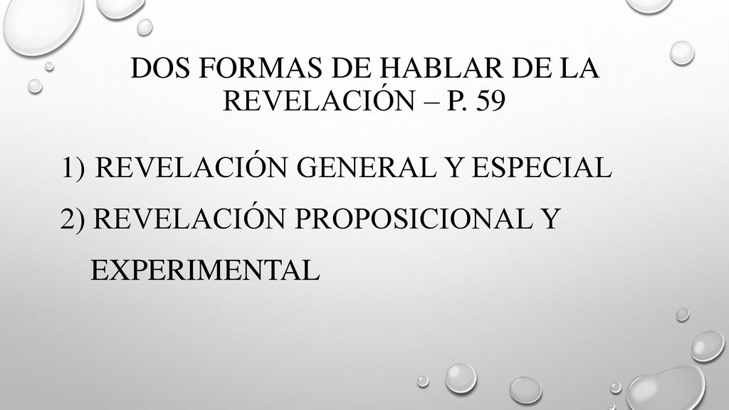Dos formas de hablar de la revelación – p. 59