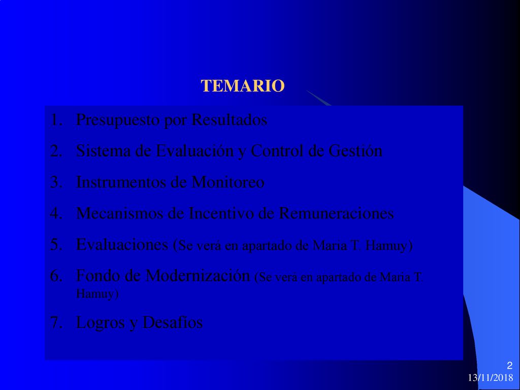 Presupuesto por Resultados Sistema de Evaluación y Control de Gestión