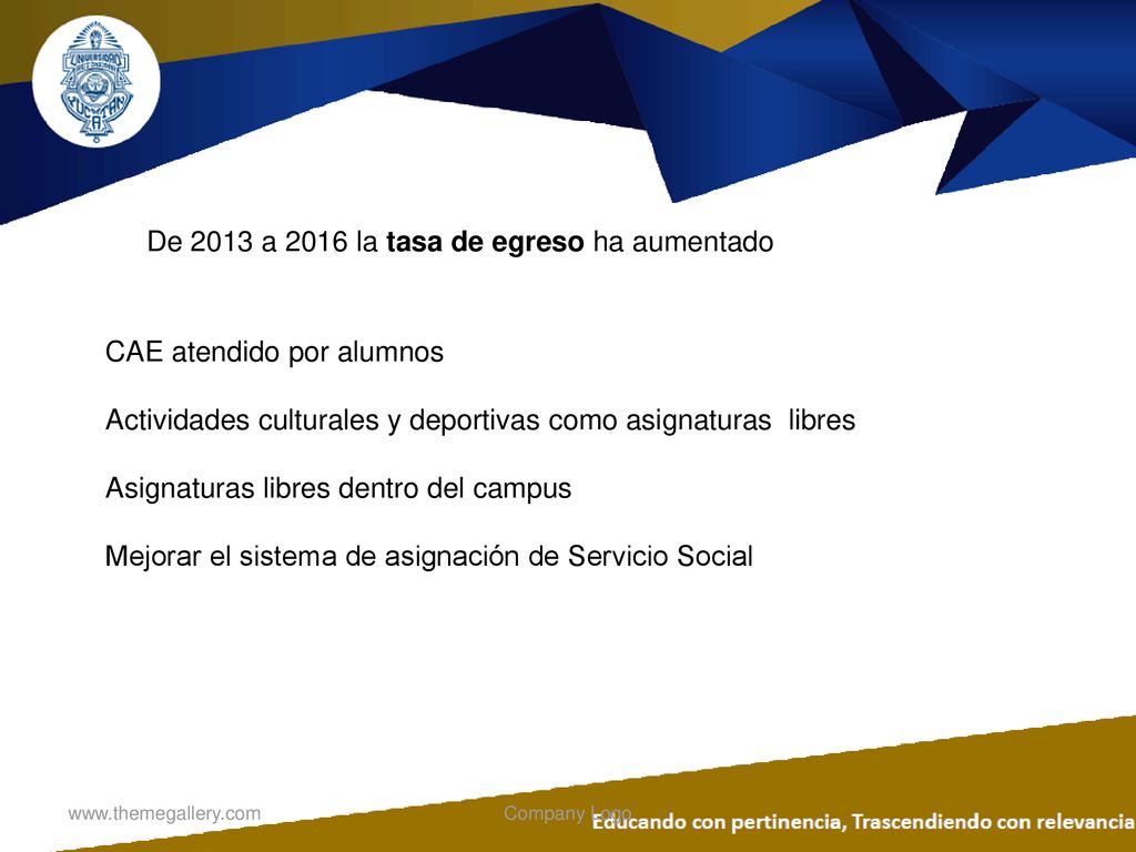 De 2013 a 2016 la tasa de egreso ha aumentado