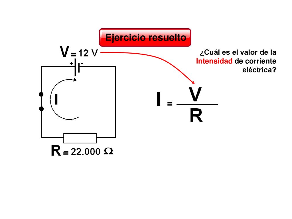 ¿Cuál es el valor de la Intensidad de corriente eléctrica