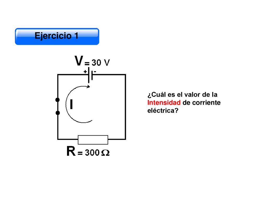 ¿Cuál es el valor de la Intensidad de corriente eléctrica