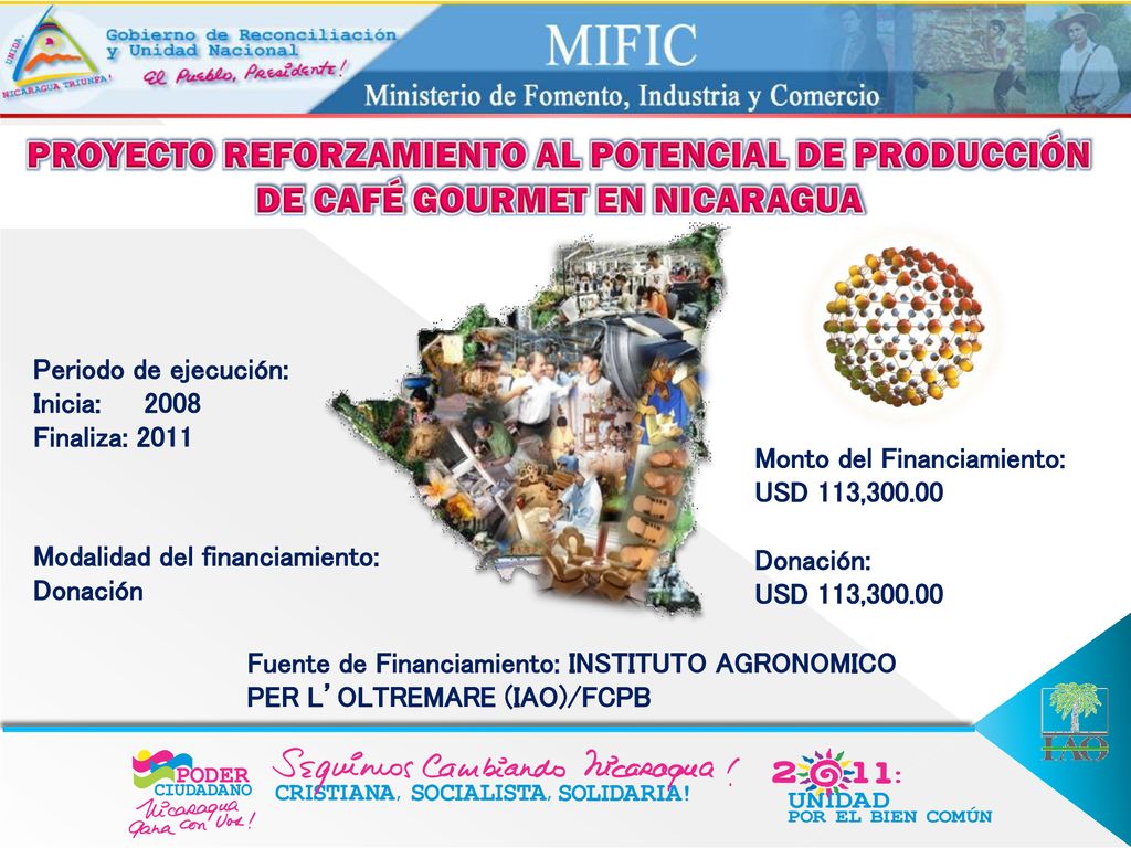PROYECTO REFORZAMIENTO AL POTENCIAL DE PRODUCCIÓN DE CAFÉ GOURMET EN NICARAGUA