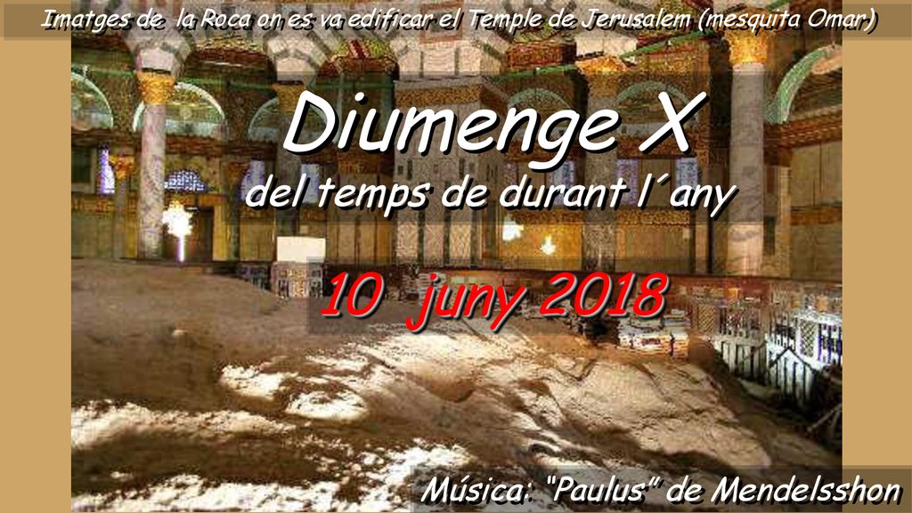 Diumenge X 10 juny 2018 del temps de durant l´any