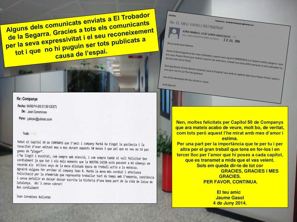 Sols em queda dir-te de tot cor GRACIES, GRACIES I MES GRACIES.
