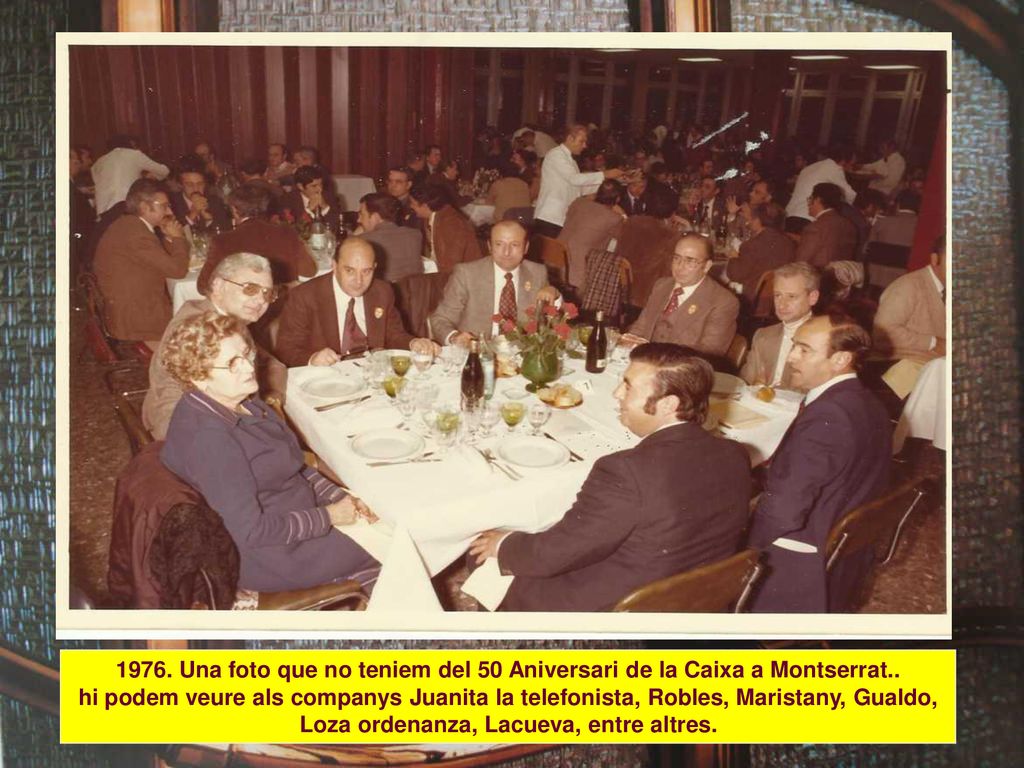 1976. Una foto que no teniem del 50 Aniversari de la Caixa a Montserrat..