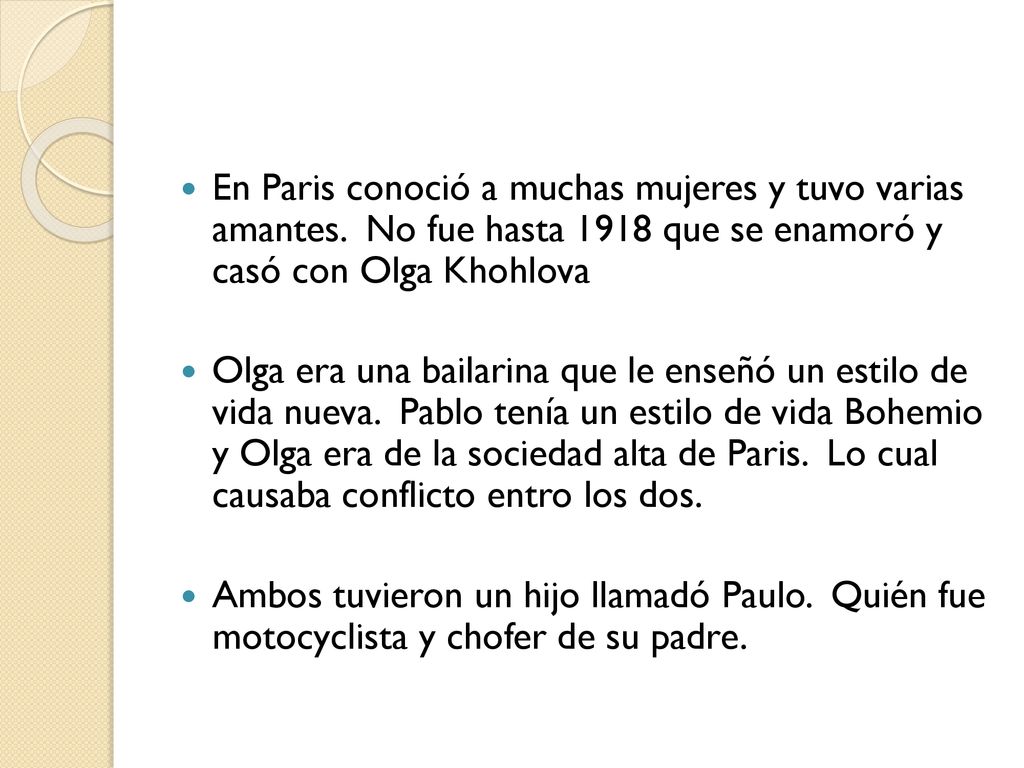 En Paris conoció a muchas mujeres y tuvo varias amantes