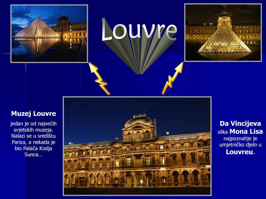 Louvre Muzej Louvre. jedan je od najvećih svjetskih muzeja. Nalazi se u središtu Pariza, a nekada je bio Palača Kralja Sunca…