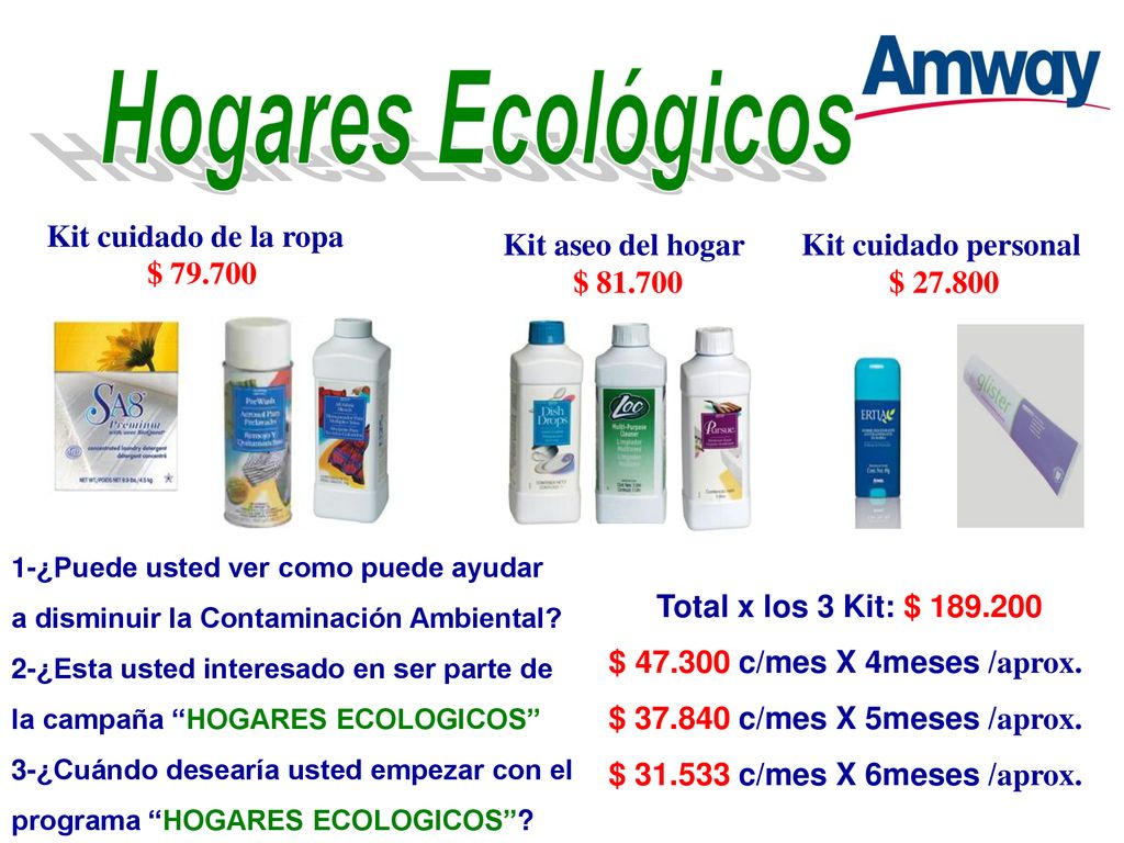 Hogares Ecológicos Kit cuidado de la ropa $ Kit aseo del hogar