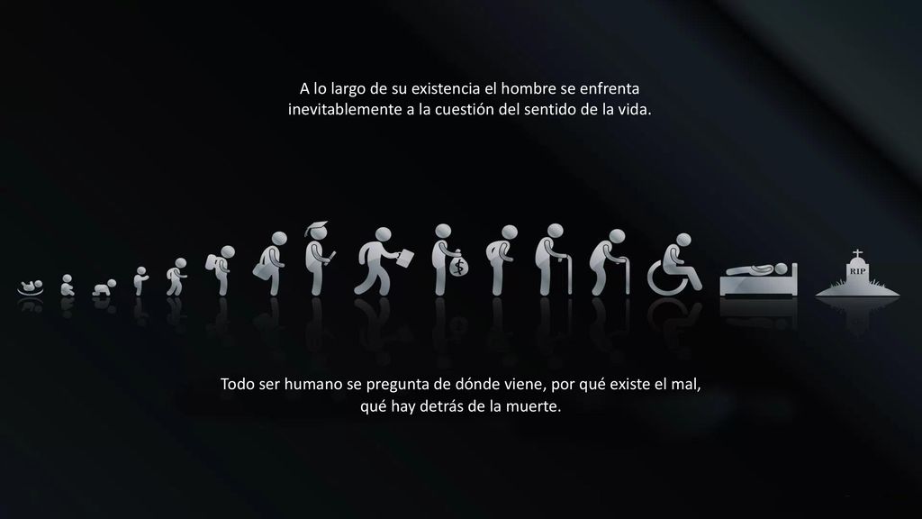 A lo largo de su existencia el hombre se enfrenta inevitablemente a la cuestión del sentido de la vida.
