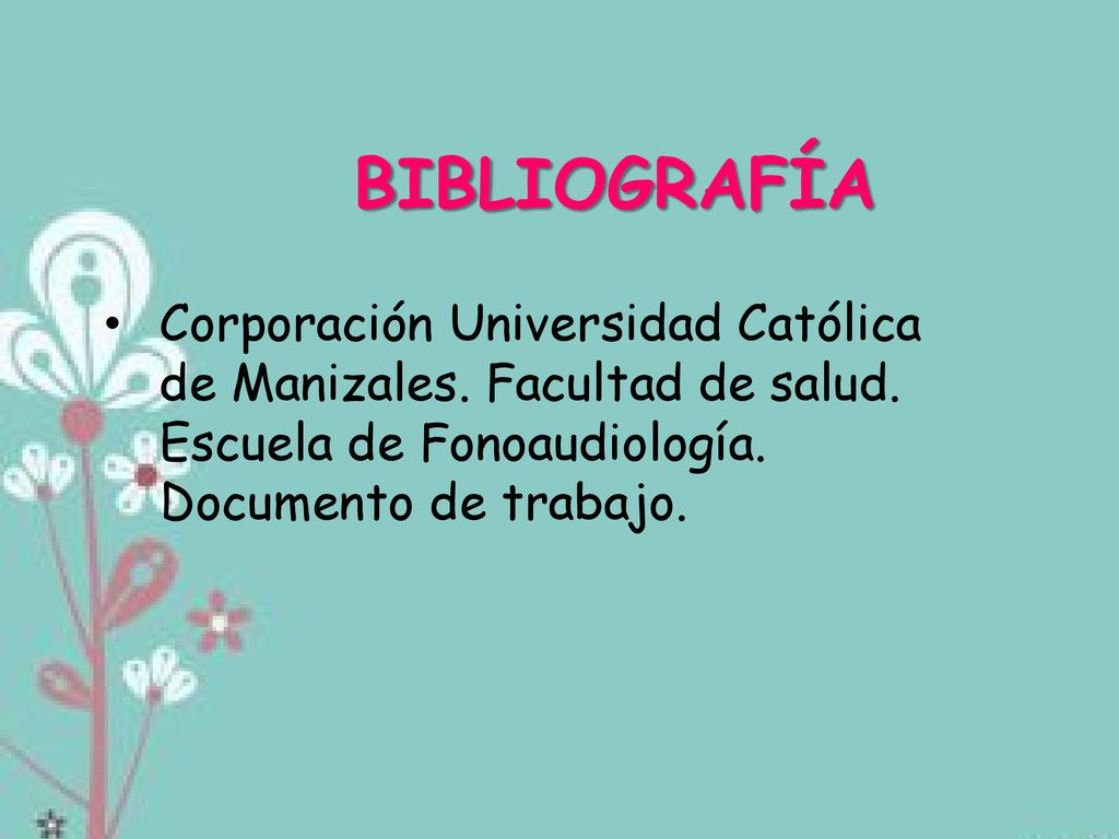 BIBLIOGRAFÍA Corporación Universidad Católica de Manizales.
