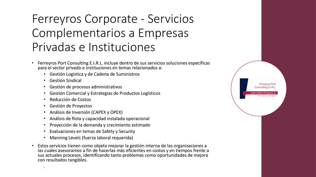 Ferreyros Corporate - Servicios Complementarios a Empresas Privadas e Instituciones