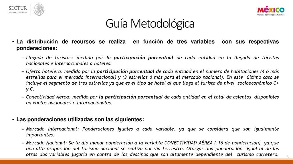 Guía Metodológica La distribución de recursos se realiza en función de tres variables con sus respectivas ponderaciones:
