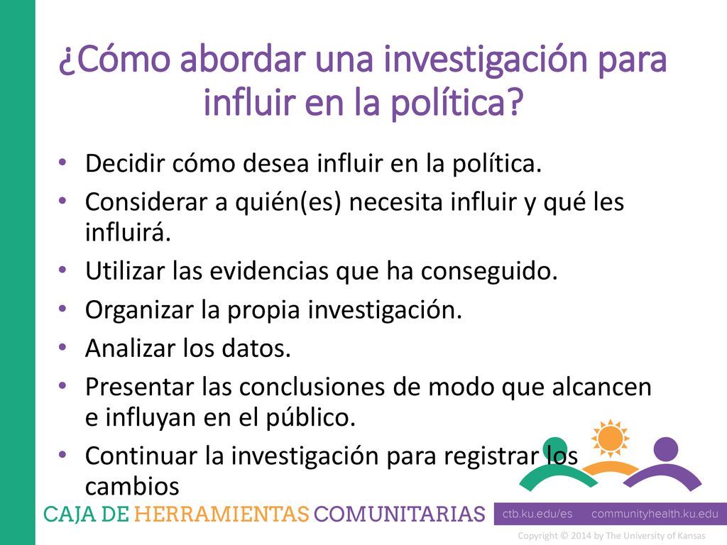 ¿Cómo abordar una investigación para influir en la política