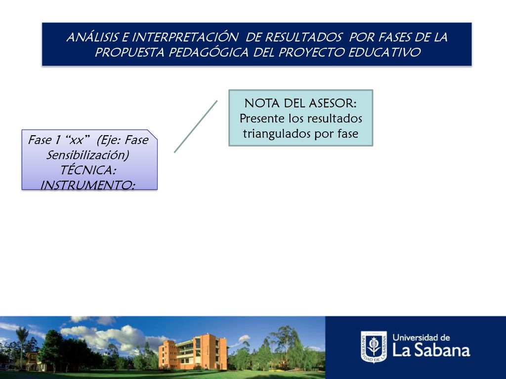 NOTA DEL ASESOR: Presente los resultados triangulados por fase