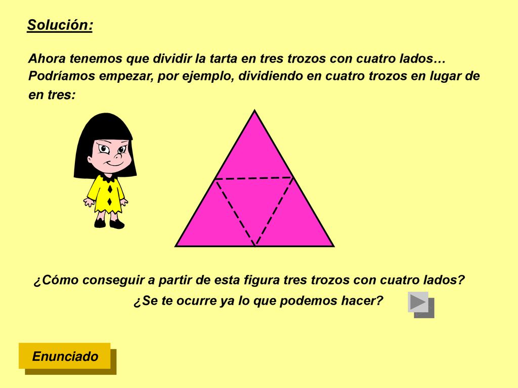 ¿Cómo conseguir a partir de esta figura tres trozos con cuatro lados
