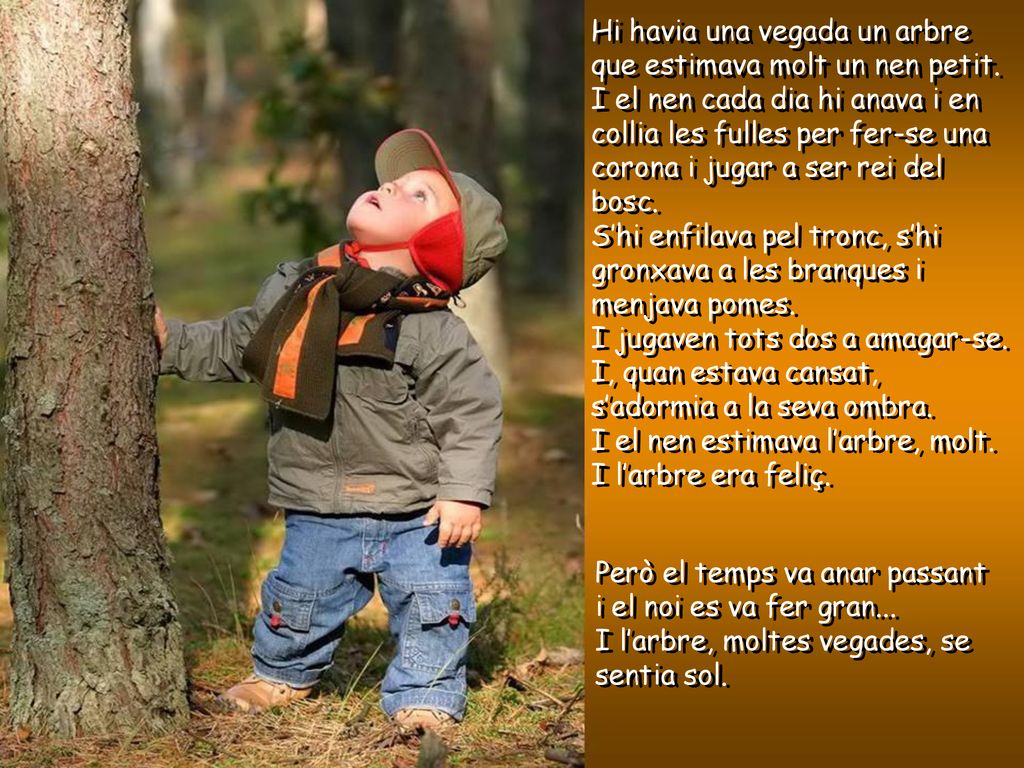 Hi havia una vegada un arbre que estimava molt un nen petit