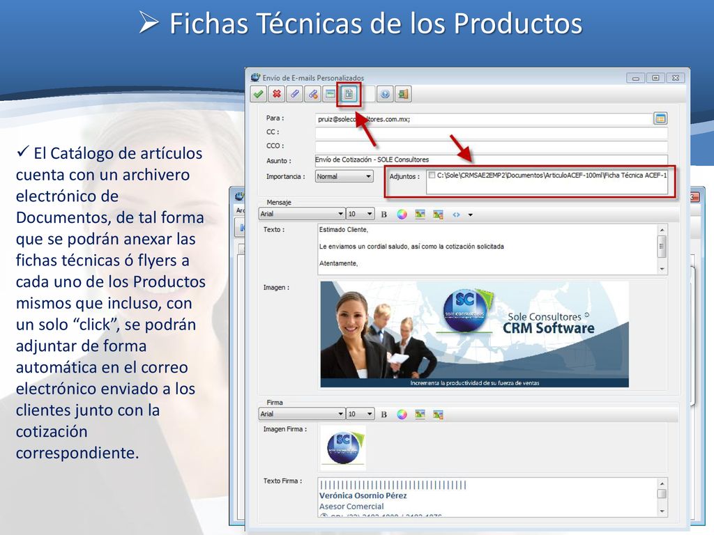 Fichas Técnicas de los Productos