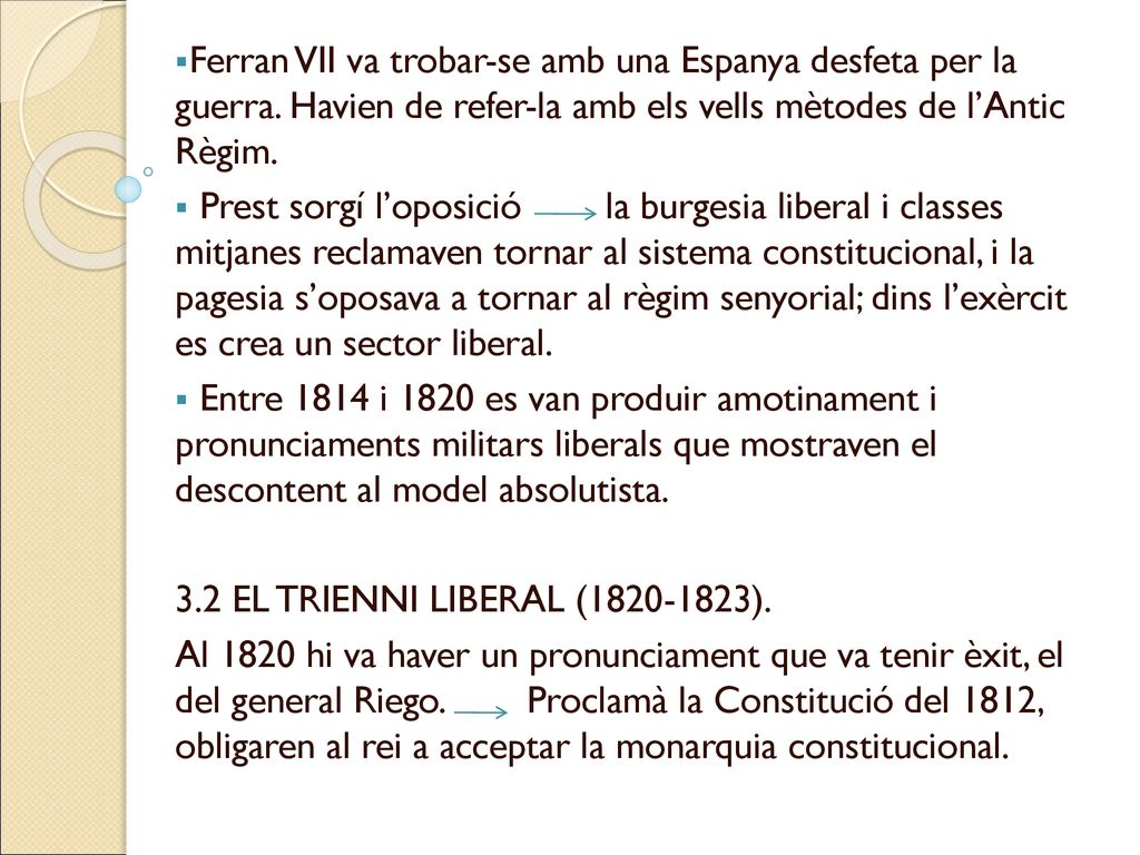 Ferran VII va trobar-se amb una Espanya desfeta per la guerra
