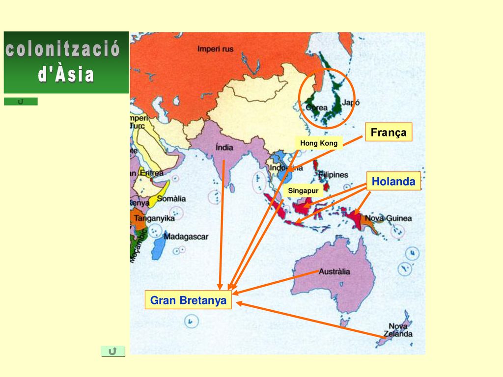 colonització d Àsia França Hong Kong Gran Bretanya Holanda Singapur