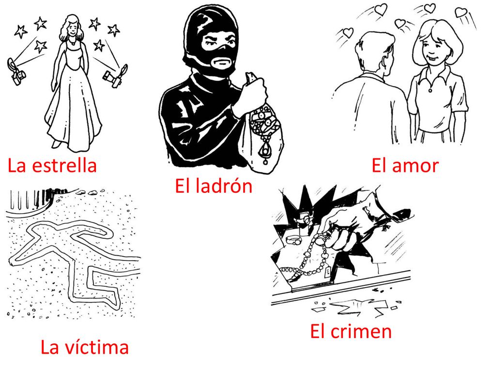 La estrella El amor El ladrón El crimen La víctima