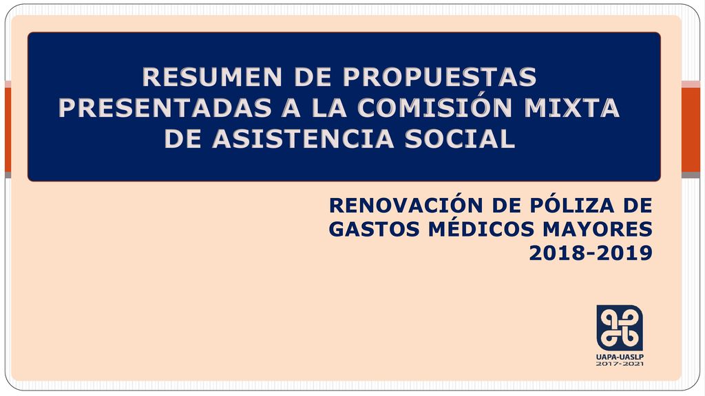 RESUMEN DE PROPUESTAS PRESENTADAS A LA COMISIÓN MIXTA DE ASISTENCIA SOCIAL