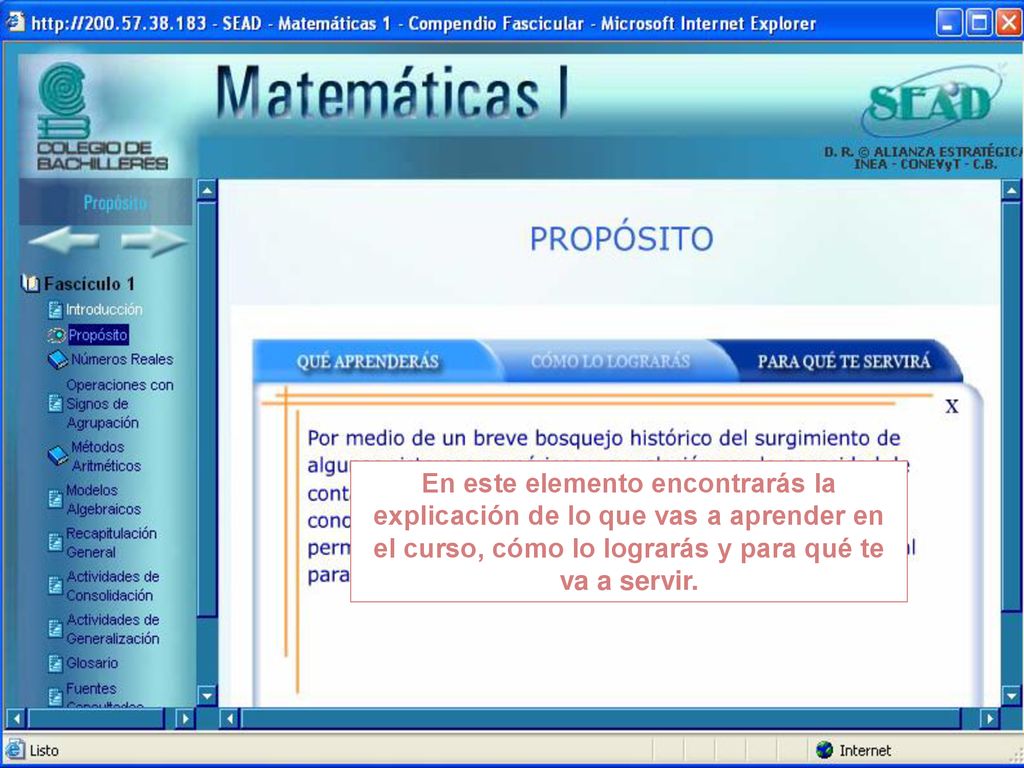 En este elemento encontrarás la explicación de lo que vas a aprender en el curso, cómo lo lograrás y para qué te va a servir.