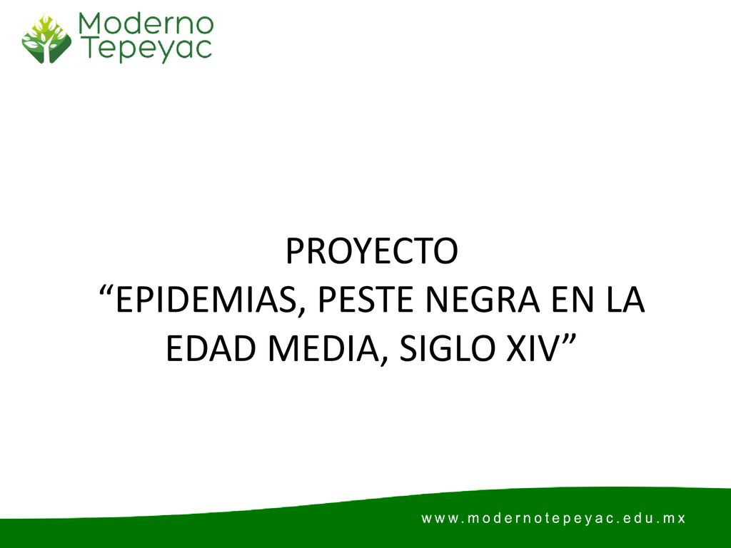 PROYECTO EPIDEMIAS, PESTE NEGRA EN LA EDAD MEDIA, SIGLO XIV