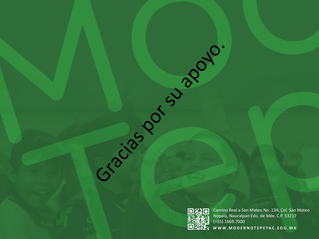 Gracias por su apoyo. Cierre ¡Gracias! y algo más