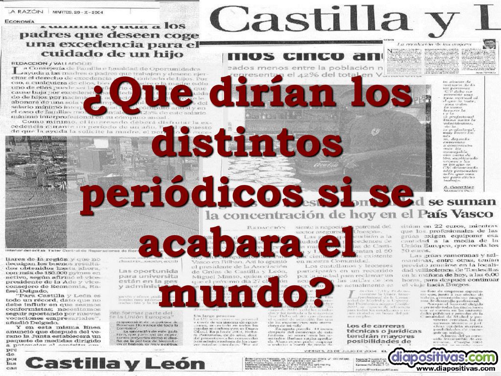 ¿Que dirían los distintos periódicos si se acabara el mundo