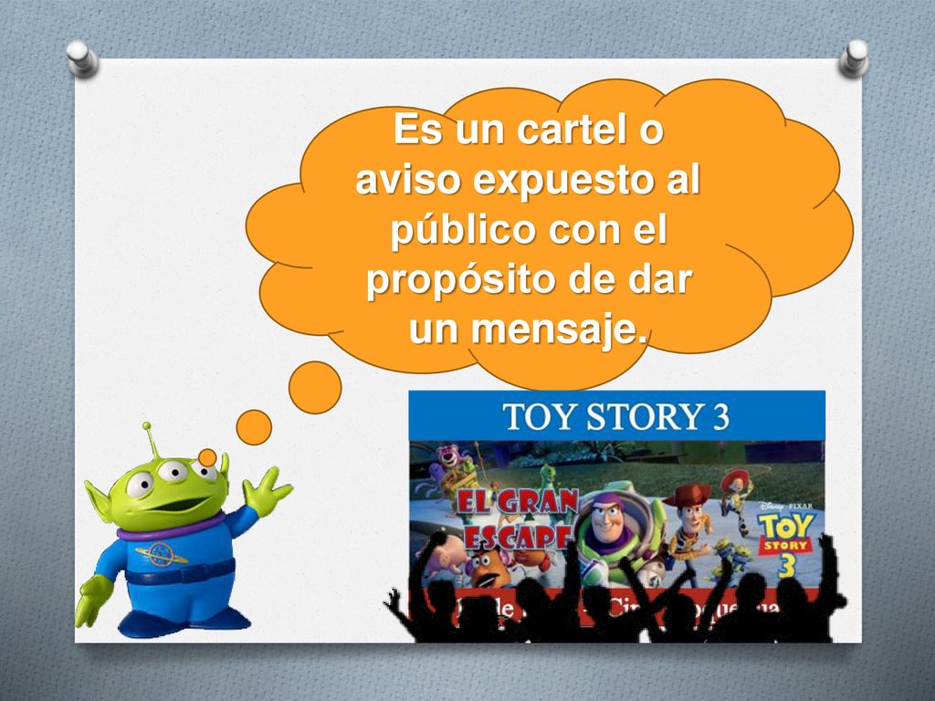 Es un cartel o aviso expuesto al público con el propósito de dar un mensaje.