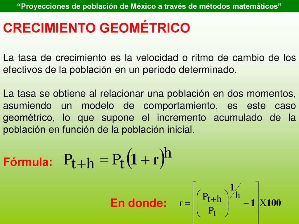 Proyecciones de población de México a través de métodos matemáticos