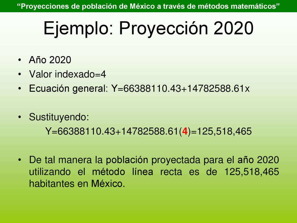 Proyecciones de población de México a través de métodos matemáticos