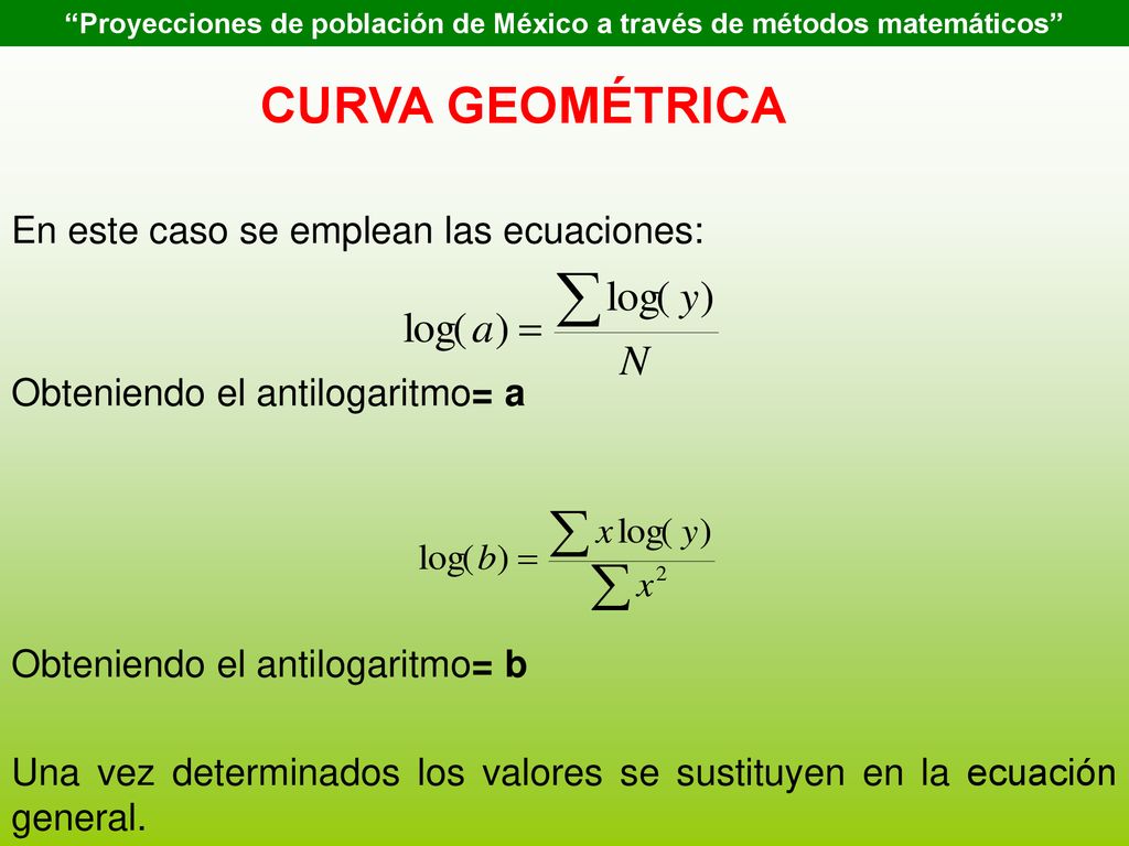Proyecciones de población de México a través de métodos matemáticos