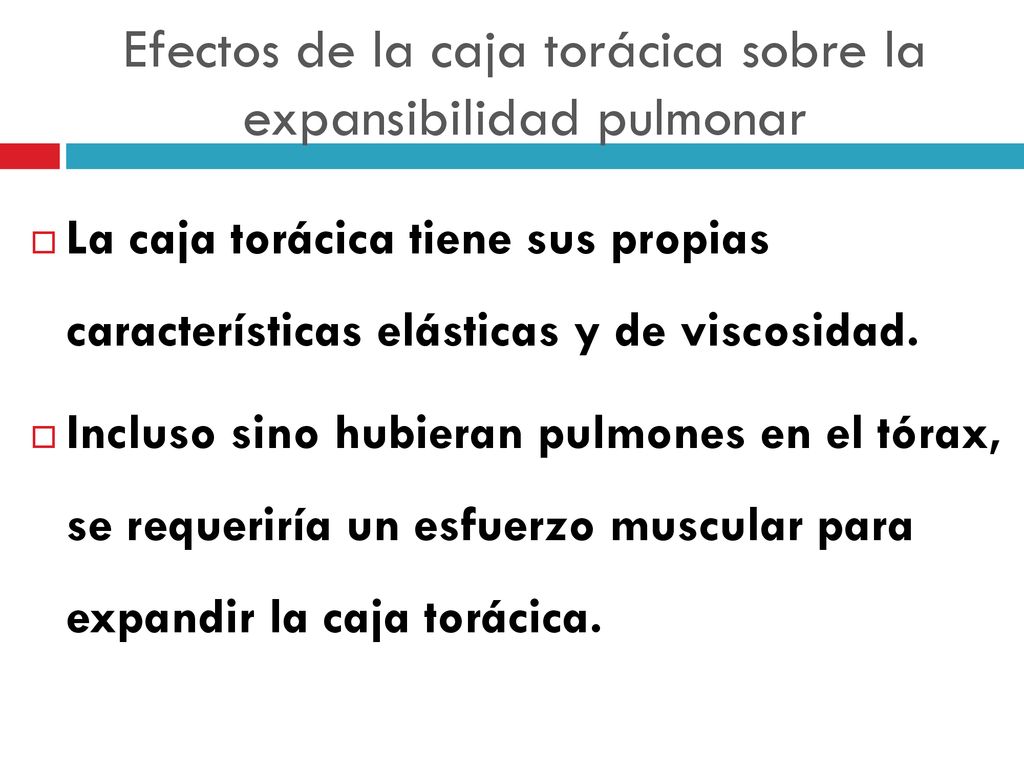 Efectos de la caja torácica sobre la expansibilidad pulmonar