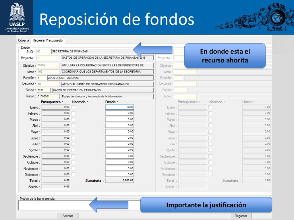 En donde esta el recurso ahorita Importante la justificación