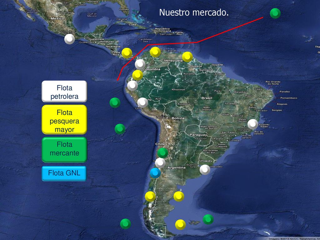 Nuestro mercado. Flota petrolera Flota pesquera mayor Flota mercante